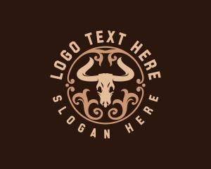 Horn - Rustic Bull Ranch logo design