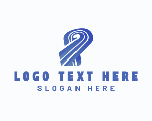 App - Media Advertising Letter P logo design