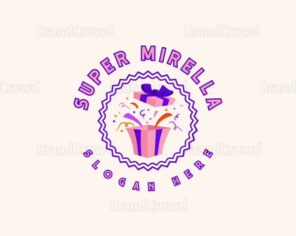 Birthday Gift Confetti Logo