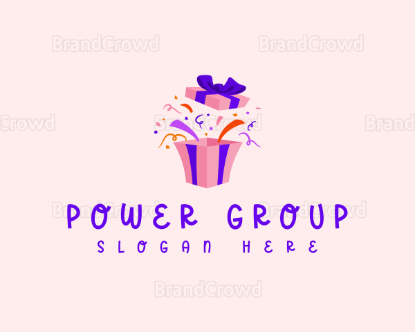 Birthday Gift Confetti Logo