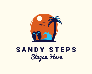 Sandals - Island Beach Trip logo design