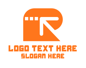 Transfer - Arrow Letter R logo design