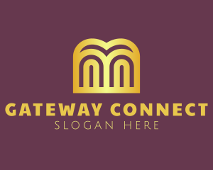 Gateway - Golden Gate Letter M logo design