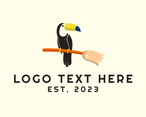 Toucan - Toucan Bird Broom logo design
