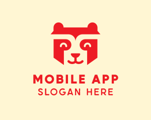 Cute - Happy Raccoon Bear logo design