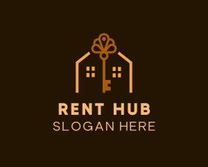 Rent - Key House Window logo design