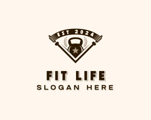 Kettlebell Fitness Workout logo design