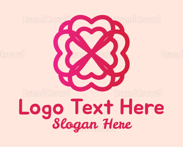 Red Flower Petals Logo