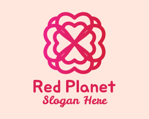 Red Flower Petals logo design