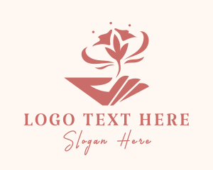 Gardening - Flower Hand Spa logo design