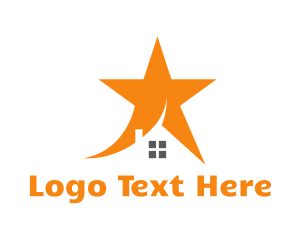 Shape - Orange Star House logo design