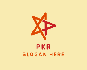 Star Letter P  logo design