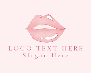 Lipstick - Lips Cosmetic Lipstick logo design