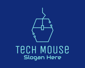 Computer Mouse Circuit  logo design