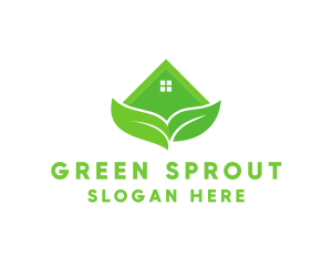 Green House Leaves logo design