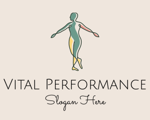 Performance - Monoline Dance Performer logo design