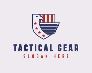 Patriotic - Eagle Veteran Shield logo design
