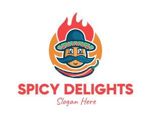Spicy Chili Mexican logo design
