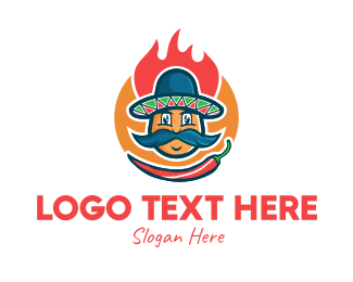 Spicy Chili Mexican Logo
