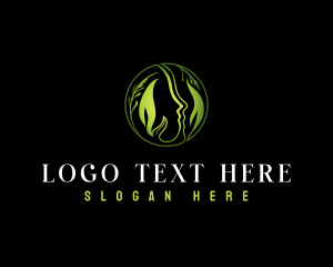 Theraphy - Mental Health Leaf logo design