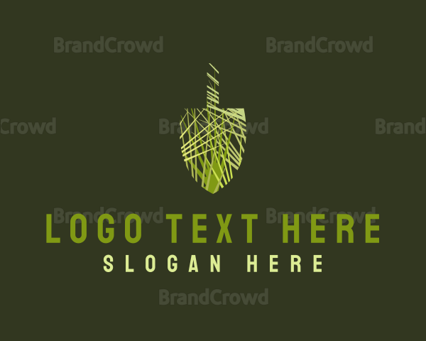 Grass Shovel Landscaping Logo