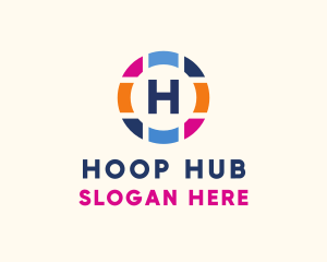 Hoop - Colorful Media Network logo design
