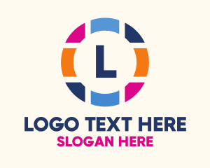 Hoop - Colorful Media Letter logo design
