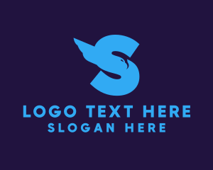 Blue - Eagle Letter S logo design