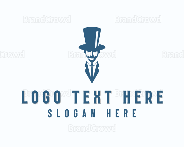 Fashion Top Hat Gentleman Logo