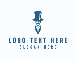 Suit - Fashion Top Hat Gentleman logo design