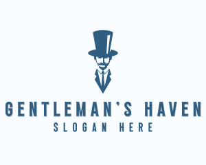 Fashion Top Hat Gentleman logo design