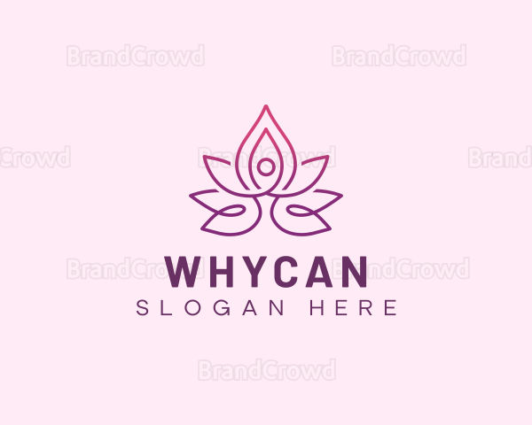 Floral Lotus Yoga Logo