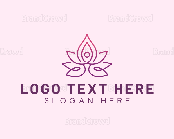 Floral Lotus Yoga Logo