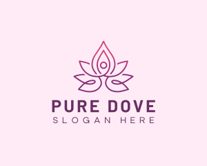 Floral Lotus Yoga logo design