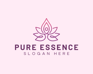 Floral Lotus Yoga logo design