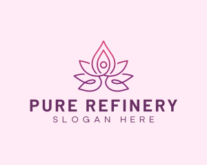 Floral Lotus Yoga logo design