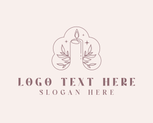 Artisanal - Decor Floral Candle logo design