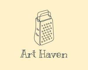 Cheese Grater Line Art  logo design