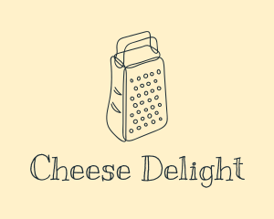 Cheese Grater Line Art  logo design