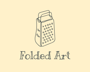 Cheese Grater Line Art  logo design