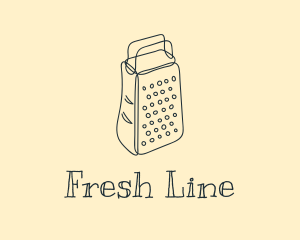 Cheese Grater Line Art  logo design