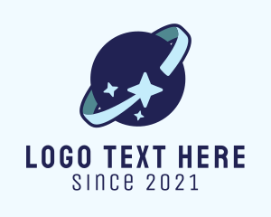 Outer Space - Saturn Space Travel logo design