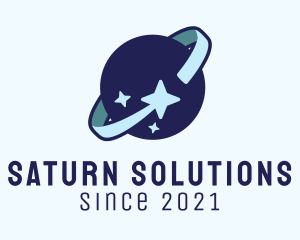 Saturn - Saturn Space Travel logo design