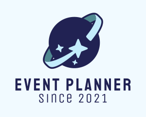 Planet - Saturn Space Travel logo design