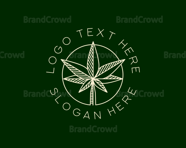 Organic Marijuana Cannabis Logo