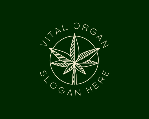 Organic Marijuana Cannabis logo design