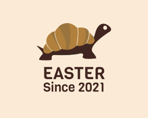 Brown - Turtle Croissant Bread logo design