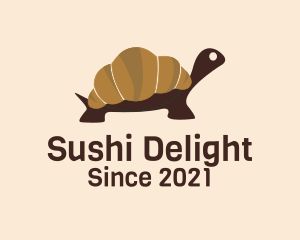 Turtle Croissant Bread logo design