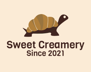 Turtle Croissant Bread logo design