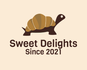 Crepe - Turtle Croissant Bread logo design